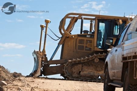 CAT D6T equipped with dual-mounted Trimble GPS.
